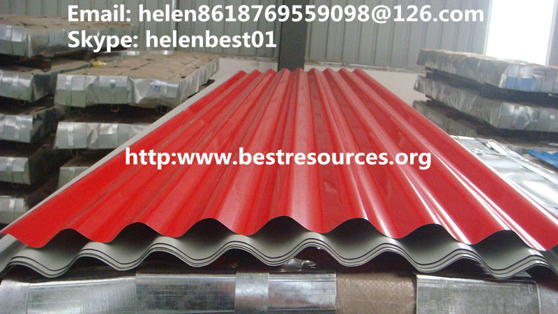 0.45mm*840mm*3000mm roof plate PPGI corrugated steel sheet